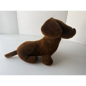 Dan Dee Dachshund Weiner Dog Plush Dark Brown Puppy Stuffed Animal Toy Soft 8”
